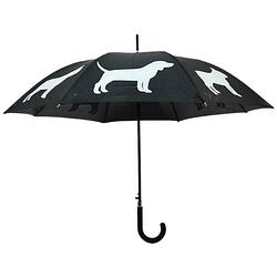 Foto van Esschert design paraplu hond 105 x 85 cm polyester zwart/wit