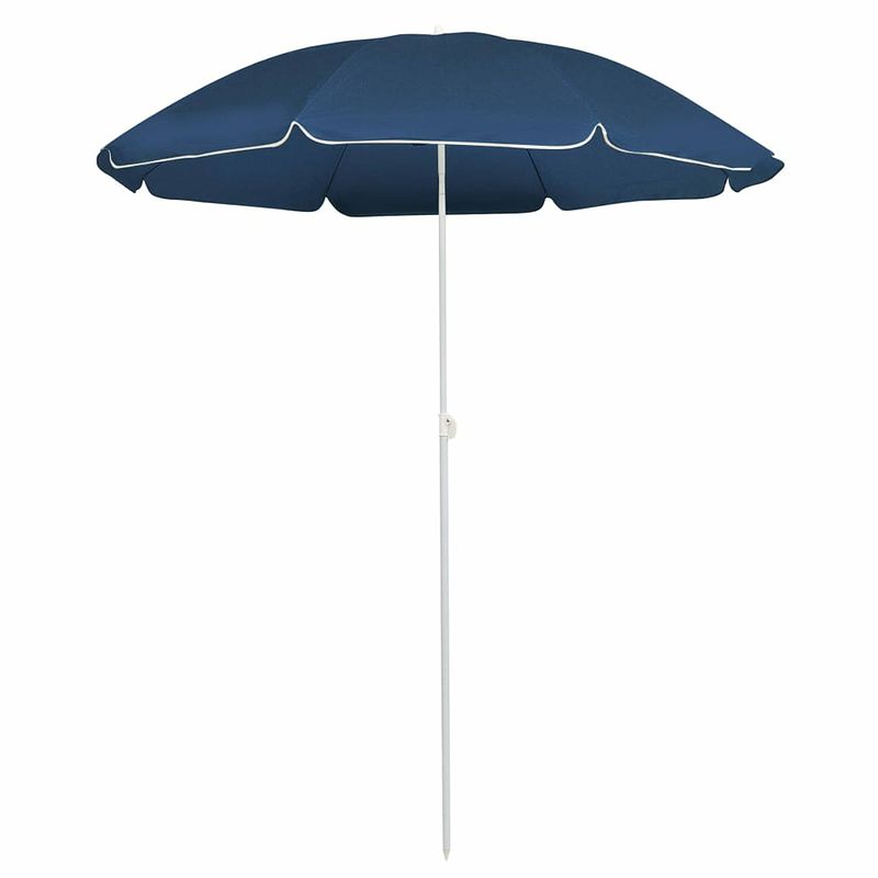 Foto van Vidaxl parasol met stalen paal 180 cm blauw