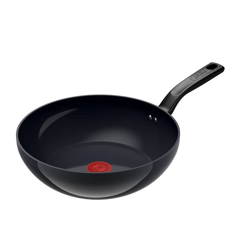 Foto van Tefal c47619 wokpan 28cm change black pan zwart