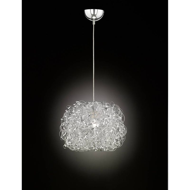 Foto van Wofi fortune 6368.01.70.7000 hanglamp led e27 60 w zilver