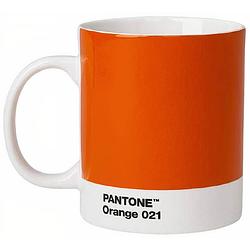 Foto van Pantone mok 375 ml porselein oranje