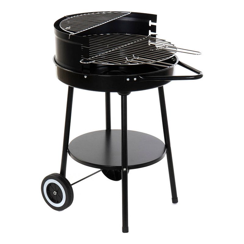 Foto van Kolenbarbecue met wielen dkd home decor metaal (59 x 49 x 82 cm)