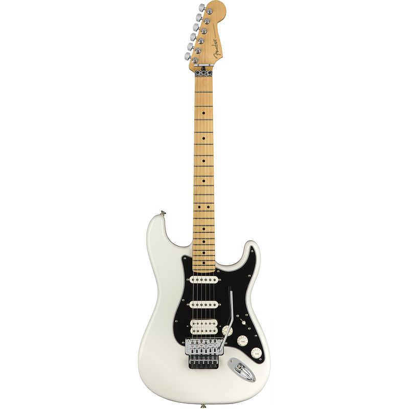 Foto van Fender player stratocaster fr hss polar white mn