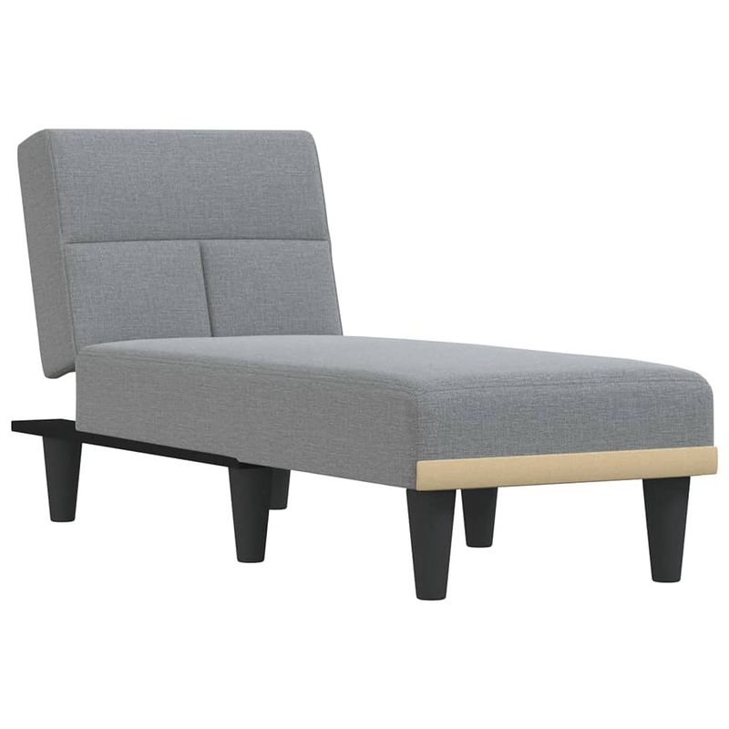 Foto van The living store - verstelbare chaise longue - lichtgrijs - 55x140x70 cm - multifunctioneel