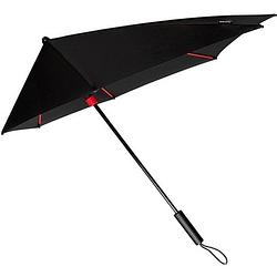 Foto van Stormaxi storm paraplu zwart met rood frame windproof 100 cm - paraplu's