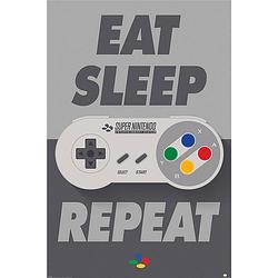 Foto van Pyramid nintendo eat sleep snes repeat poster 61x91,5cm