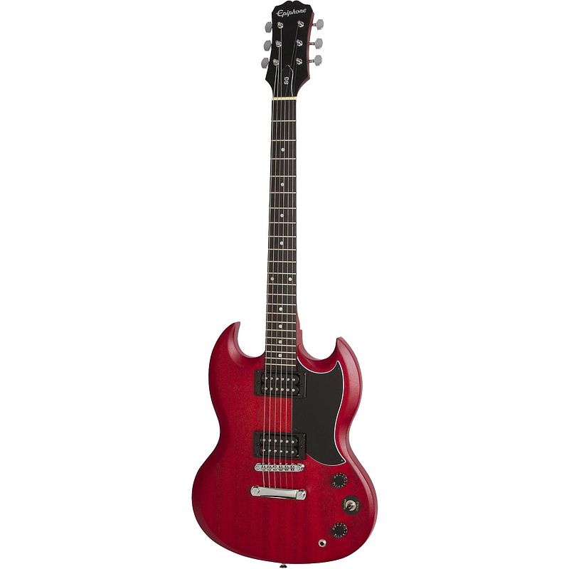 Foto van Epiphone sg special satin e1 vintage worn cherry elektrische gitaar