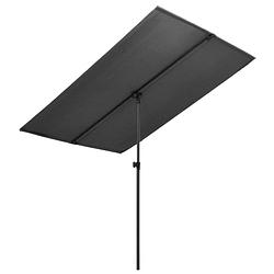 Foto van Vidaxl parasol met aluminium paal 2x1,5 m antraciet