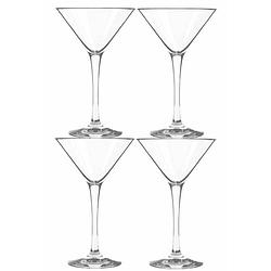 Foto van 4x cocktail/martini glazen transparant 260 ml martini - cocktailglazen