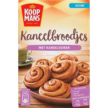 Foto van Koopmans kaneelbroodjes met kaneelsuiker bakmix 362gr bij jumbo