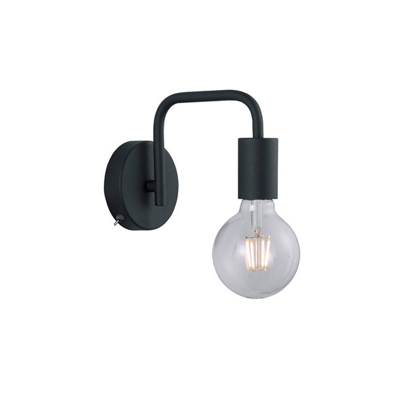 Foto van Industriële wandlamp diallo - metaal - zwart