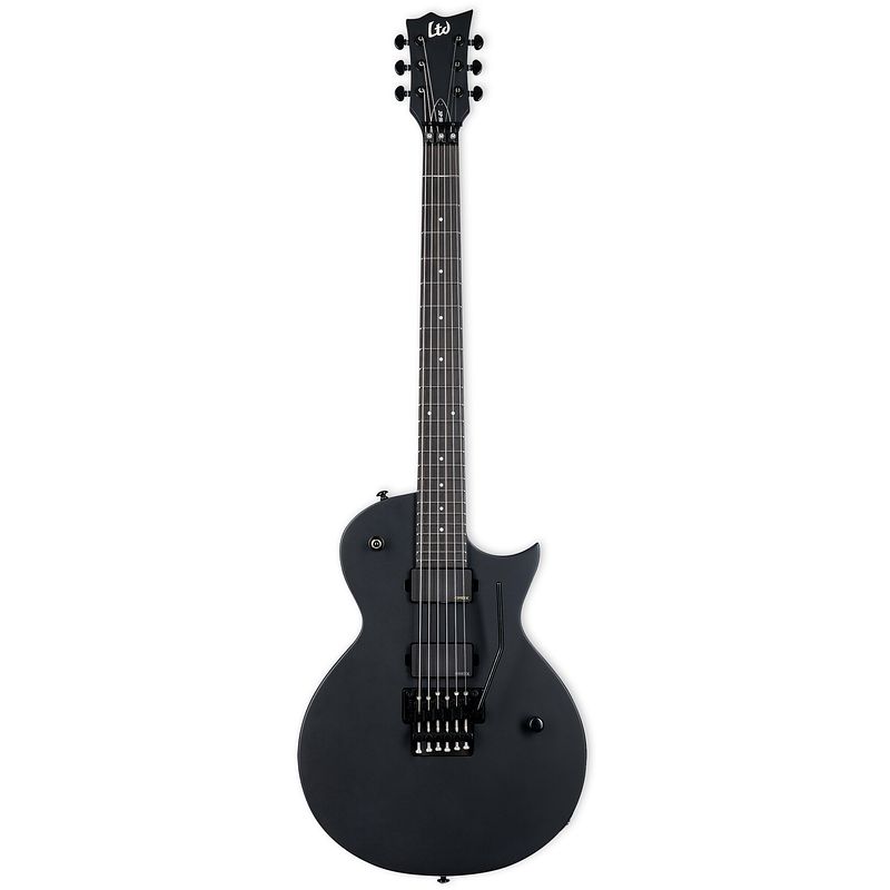 Foto van Esp ltd mille petrozza signature mk-ec fr black satin elektrische gitaar met koffer