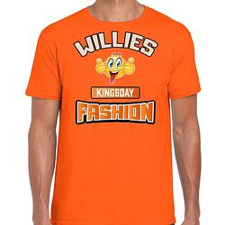 Foto van Oranje koningsdag t-shirt - willies crazy kingsday fashion - heren l - feestshirts