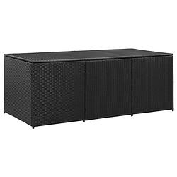 Foto van Vidaxl tuinbox 180x90x75 cm poly rattan zwart