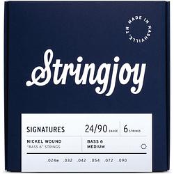 Foto van Stringjoy signatures bass vi balanced medium 24-90 snarenset voor 6-snarige bas