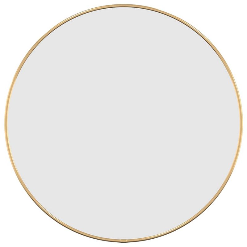 Foto van The living store wandspiegel - goud - 50 cm diameter - glas en pvc