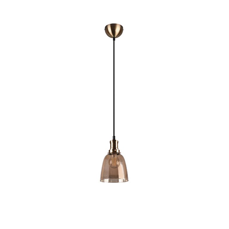 Foto van Moderne hanglamp vita - metaal - bruin