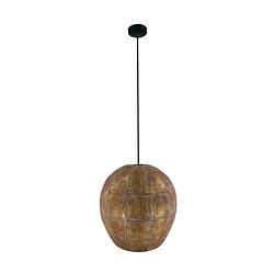 Foto van Dknc - hanglamp metaal - 38x38x39cm - goud