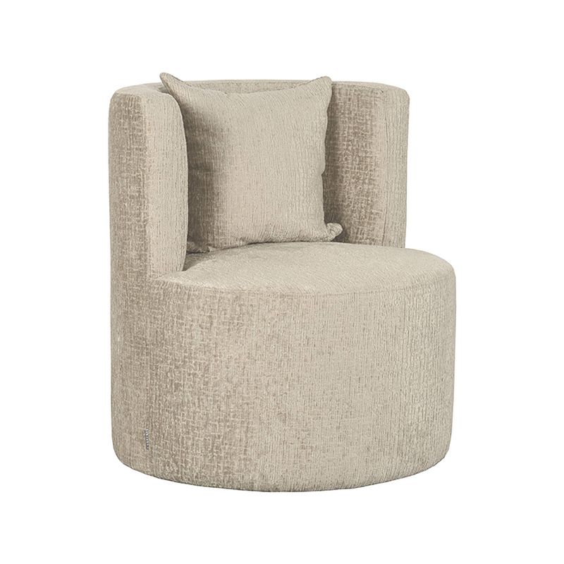 Foto van Label51 fauteuil evy - beige - fluweel