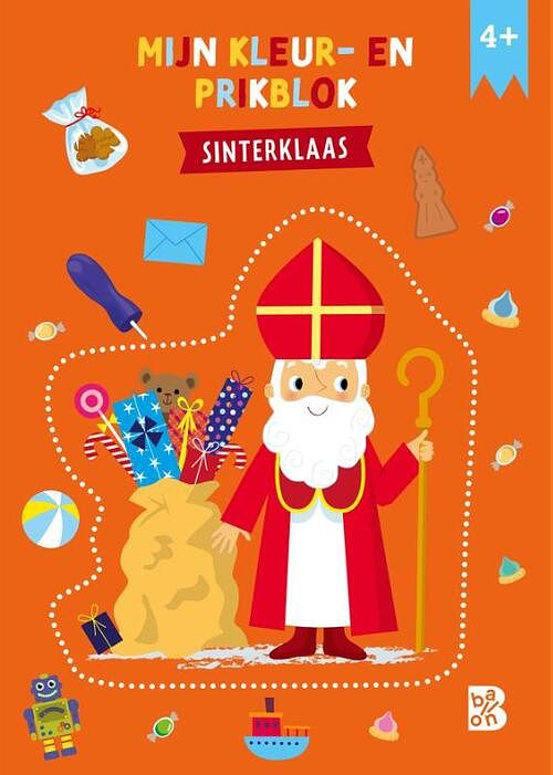 Foto van Kleur- en prikblok sinterklaas - paperback (9789403226248)