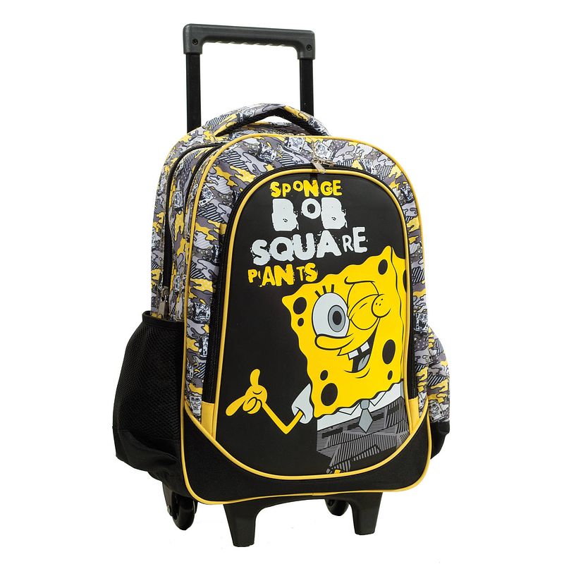 Foto van Nickelodeon trolley rugzak spongebob 30 liter softcase zwart