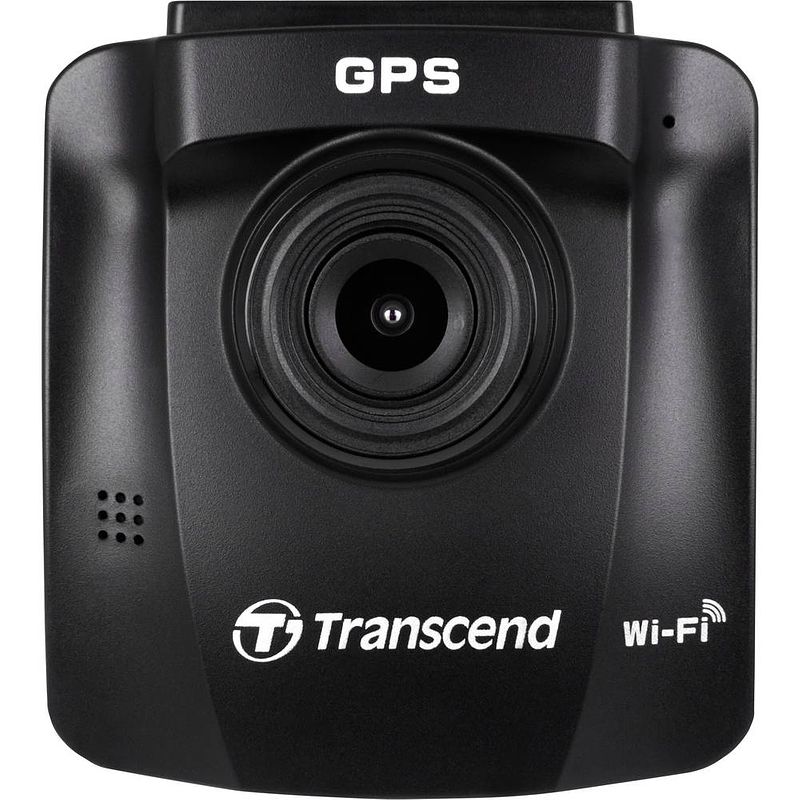 Foto van Transcend drivepro 230q dashcam met gps kijkhoek horizontaal (max.): 130 ° 12 v accu, rijstrookassistent, wifi, botswaarschuwing, display