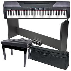 Foto van Medeli sp4000 digitale piano + onderstel (incl. pedalen) + pianobank + tas