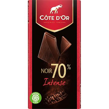 Foto van Cote d'sor 70% chocolade reep extra puur 100g bij jumbo