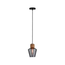 Foto van Paulmann edla 79740 hanglamp led e27 20 w zwart, kurk, rook