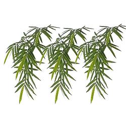 Foto van 3x groene bamboe kunstplanten hangende tak 82 cm uv bestendig - kunstplanten