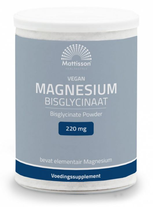 Foto van Mattisson healthstyle magnesium bisglycinaat poeder
