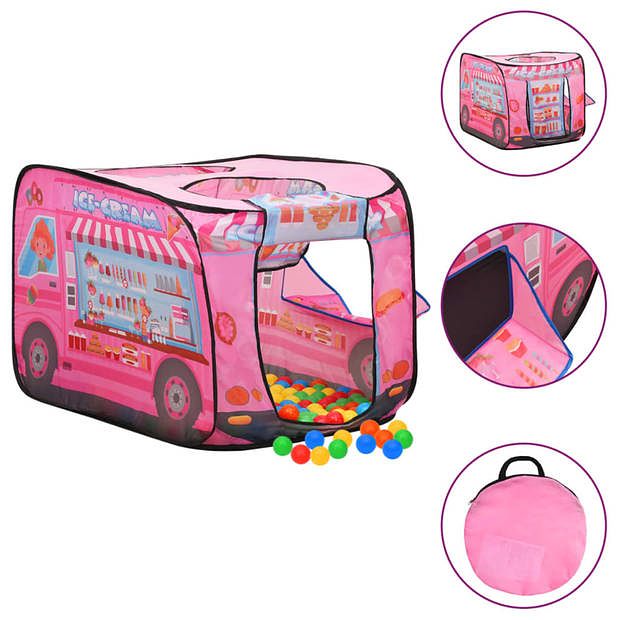 Foto van Vidaxl kinderspeeltent met 250 ballen 70x112x70 cm roze