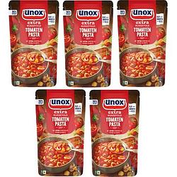 Foto van Unox extra rijkgevuld soep in zak tomaten pasta 5 x 570ml bij jumbo