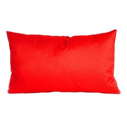 Foto van Bank/sier kussens voor binnen en buiten in de kleur rood 30 x 50 cm - sierkussens