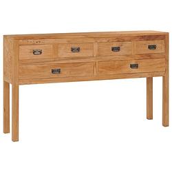 Foto van Vidaxl dressoir 125x30x75 cm massief teakhout