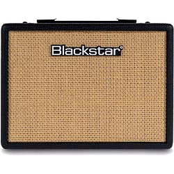 Foto van Blackstar debut 15e black 15w 2x3" vintage stereo combo gitaarversterker met delay en isf
