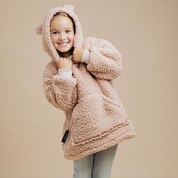 Foto van Teddy hoodie kids - roze - dekbed-discounter.nl