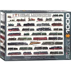 Foto van Eurographics puzzel steam locomotives - 1000 stukjes