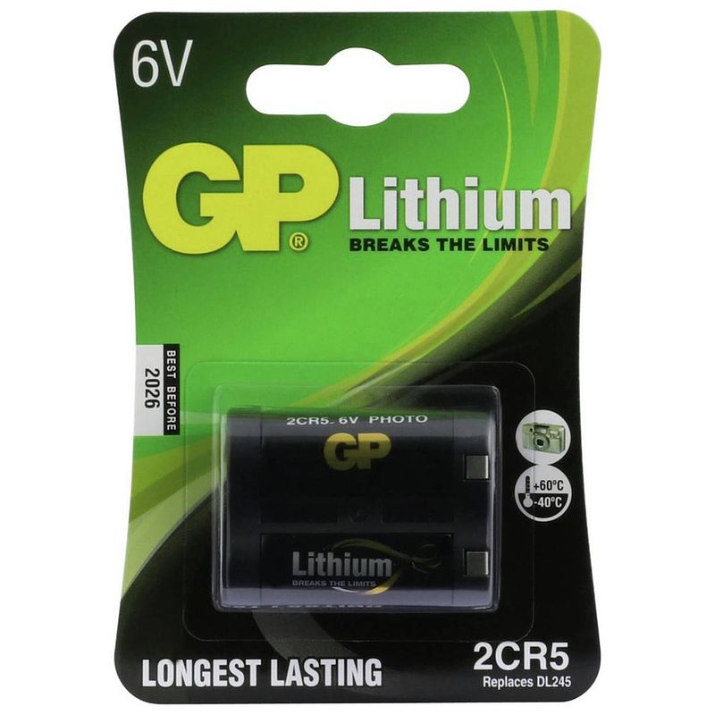 Foto van Gp 2cr5 foto lithium batterij