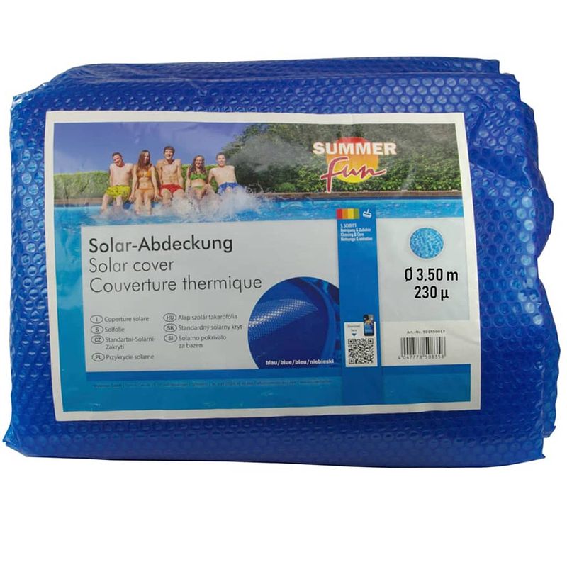 Foto van Summer fun zomerzwembadhoes solar rond 350 cm pe blauw
