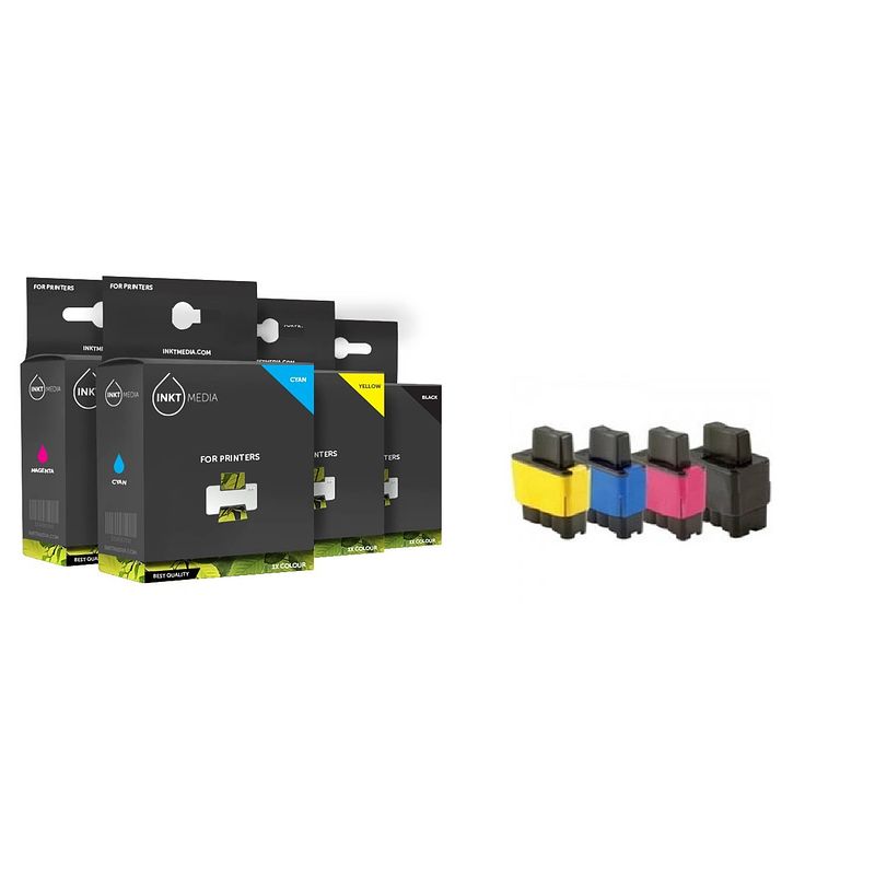 Foto van Inktmedia® -navulinkt - geschikt brother lc-900 serie inktcartridges set - navul inkt - refill inkt