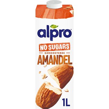 Foto van Alpro amandeldrink geroosterd zonder suikers houdbaar 1l bij jumbo