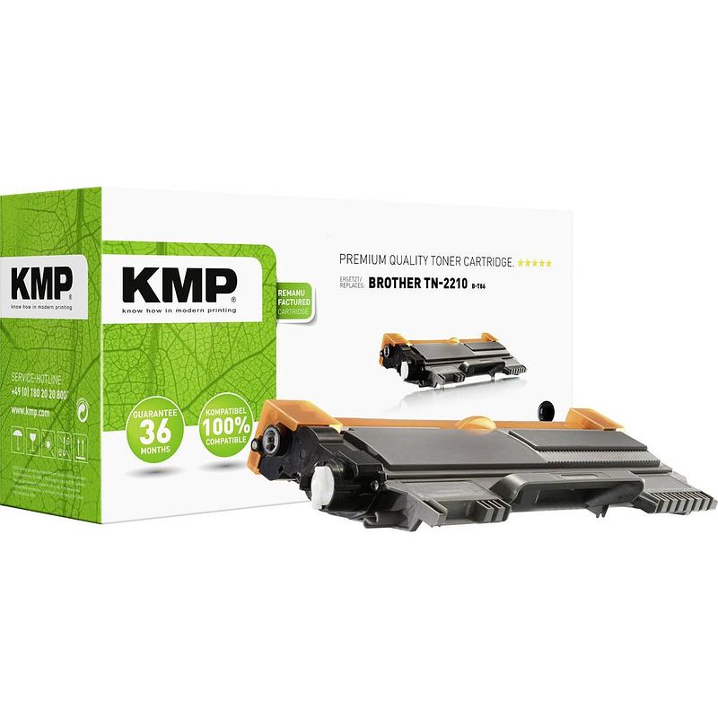 Foto van Kmp toner vervangt brother tn-2210, tn2210 compatibel zwart 1200 bladzijden b-t86