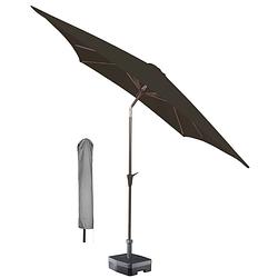 Foto van Kopu® vierkante parasol malaga 200x200 cm met hoes - antraciet