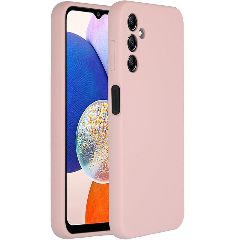 Foto van Accezz liquid silicone backcover samsung galaxy a14 (5g) telefoonhoesje roze