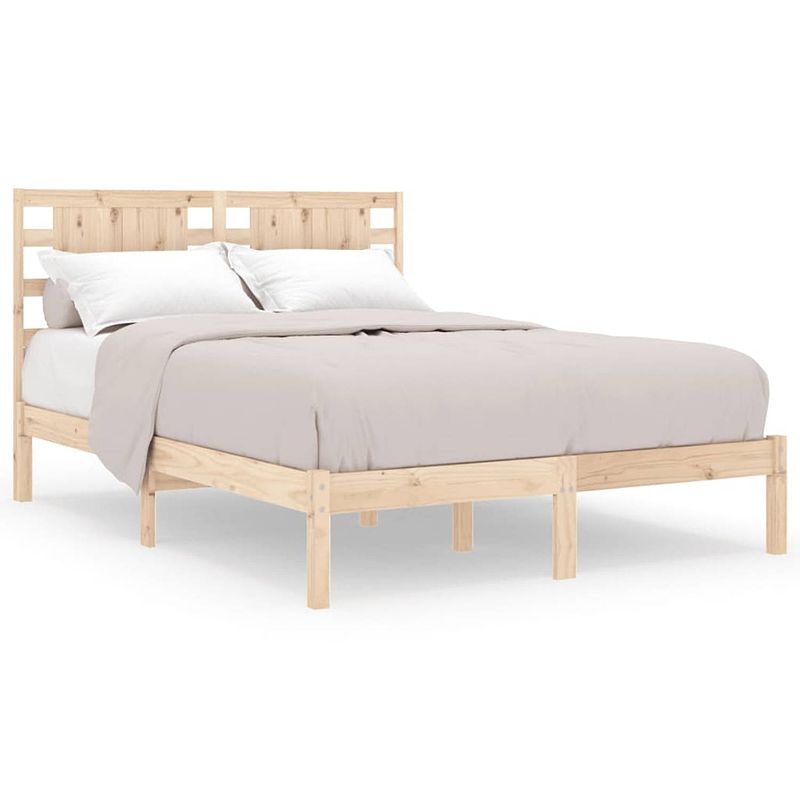 Foto van Vidaxl bedframe massief hout 120x190 cm 4ft small double