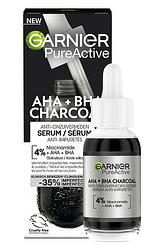 Foto van Garnier pureactive aha + bha charcoal anti-onzuiverheden serum