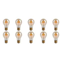 Foto van Led lamp 10 pack - facto - filament bulb - e27 fitting - dimbaar - 7w - warm wit 2700k