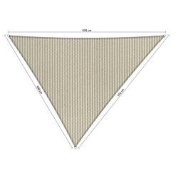 Foto van Shadow comfort driehoek 5x5,5x6m sahara sand