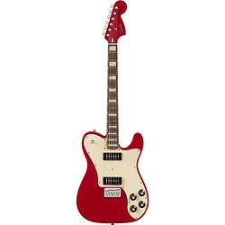 Foto van Fender chris shiflett cleaver telecaster deluxe dakota red elektrische gitaar met gitaarkoffer